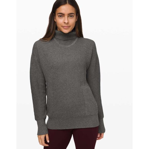 Lululemon cozy calling turtleneck grey L - Picture 1 of 7